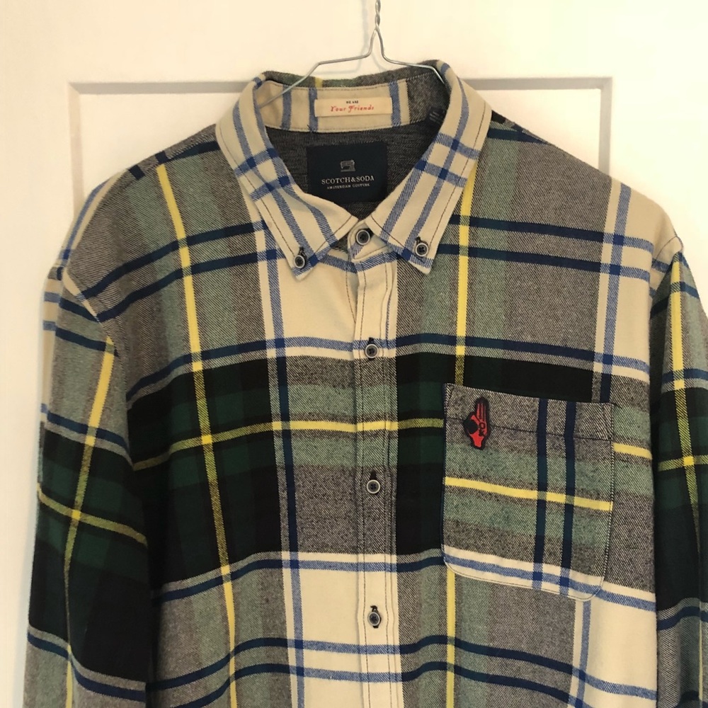Scotch and Soda Men’s Flannel Shirt. Size Large.